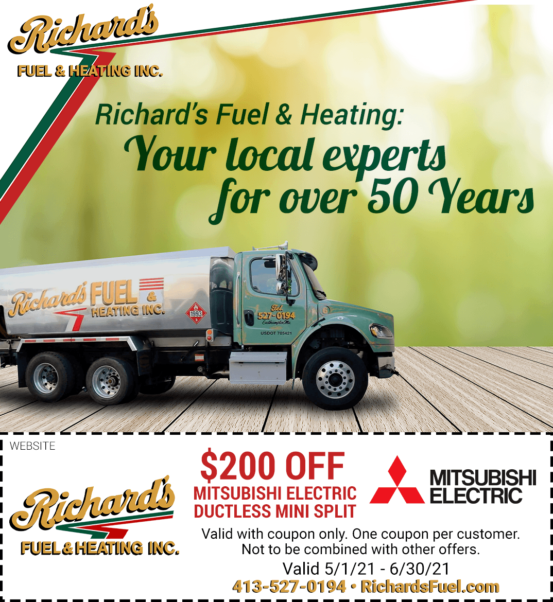 Coupons Richard's Fuel & Heating Inc.